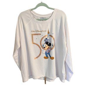 Walt Disney World  Sweatshirt 50th Anniversary Long Sleeve 1X Rose Gold Trim
